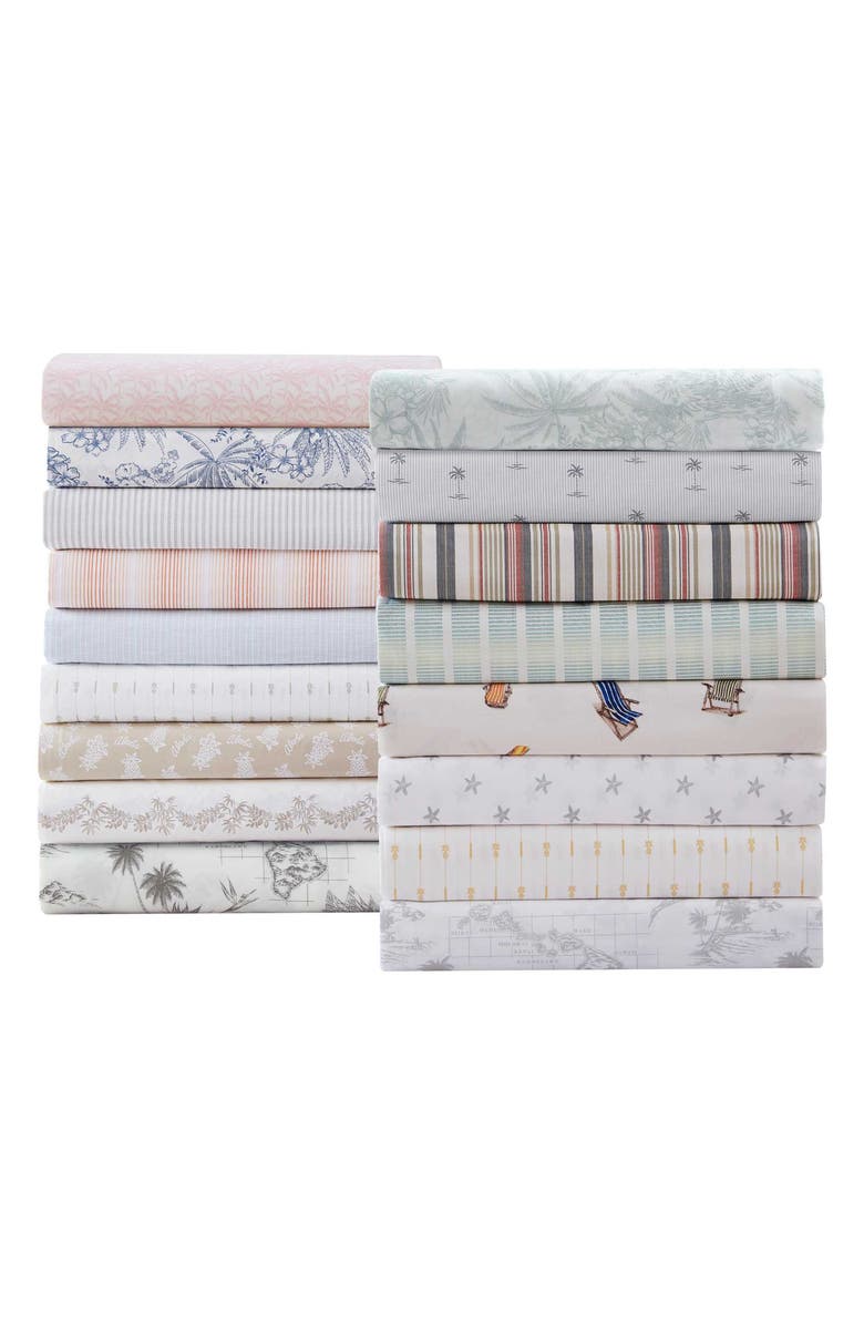 Tommy Bahama Lovely Palms Percale Cotton Sheet Set, Alternate, color, Pink