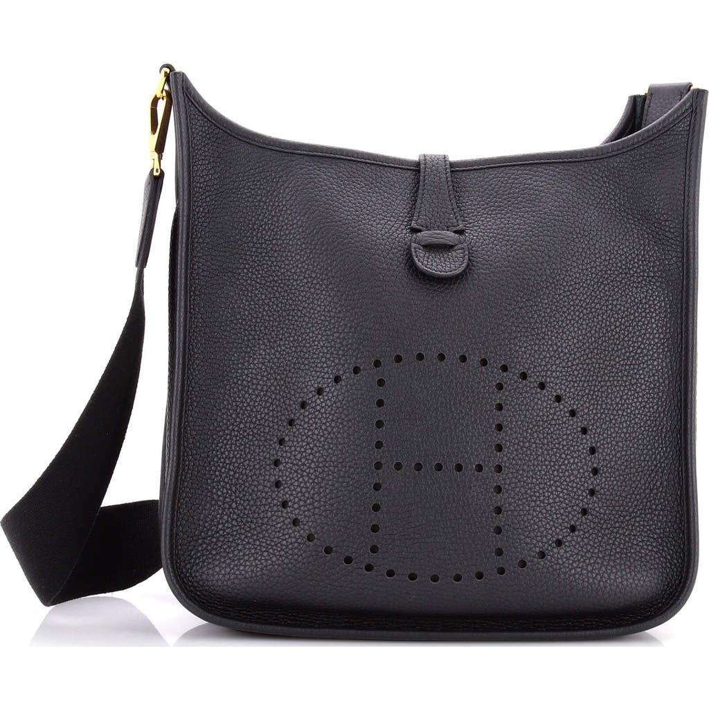 Pre-owned Hermes Hermes Evelyne Bag Gen Iii Clemence Pm In Black