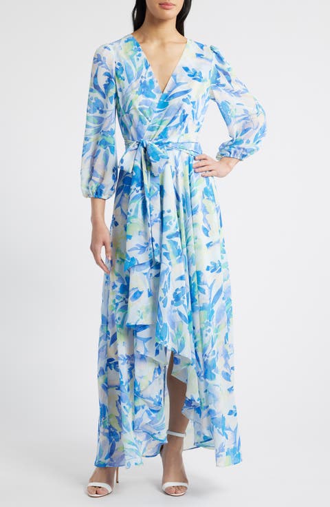 Floral Print Long Sleeve Maxi Dress