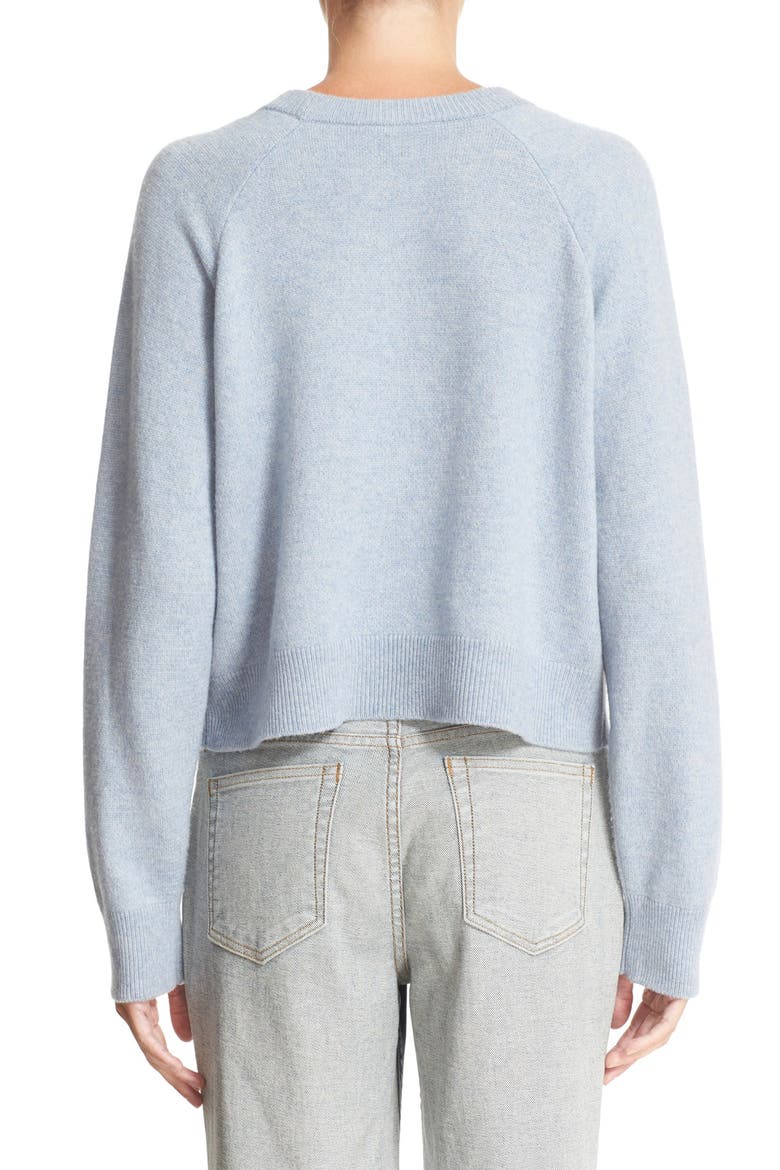 T by Alexander Wang Wool & Cashmere Birdseye Pullover, Alternate, color, CHAMBRAY