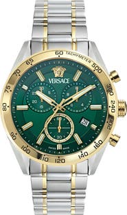 Versace V-Code Chronograph Bracelet Watch, 41mm