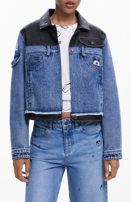 Desigual Mickey Mouse™ Denim Trucker Jacket In Blue