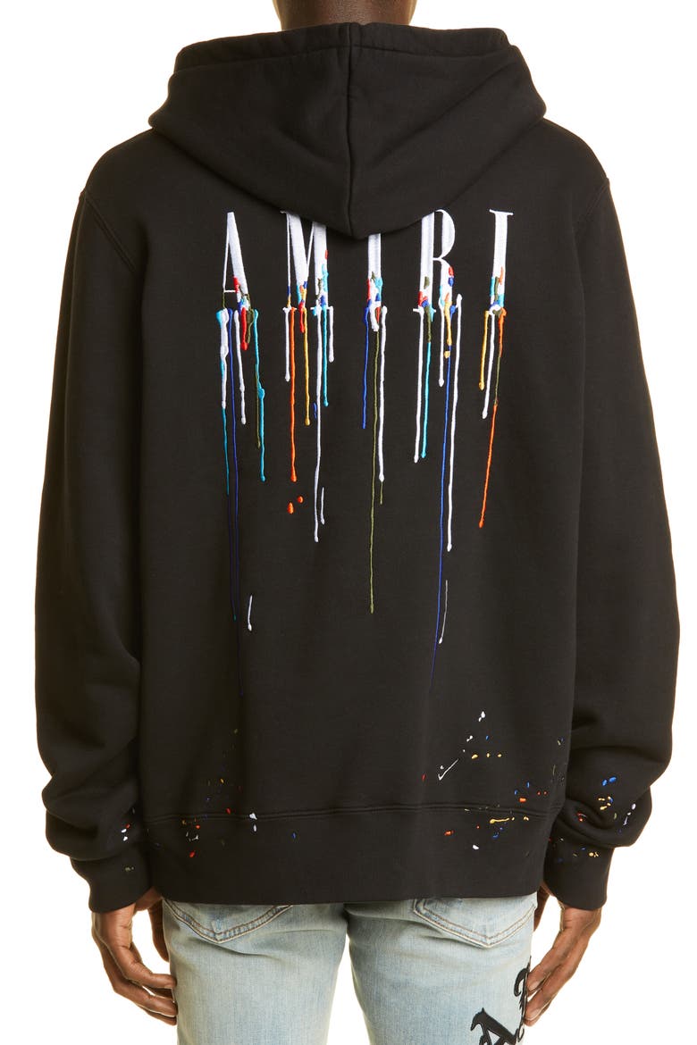 超格安M】AMIRI Hollywood パーカー Drip AMIRI Embroidered Paint
