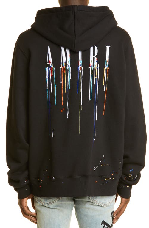 Amiri Embroidered Paint Drip Core Logo Hoodie In Black