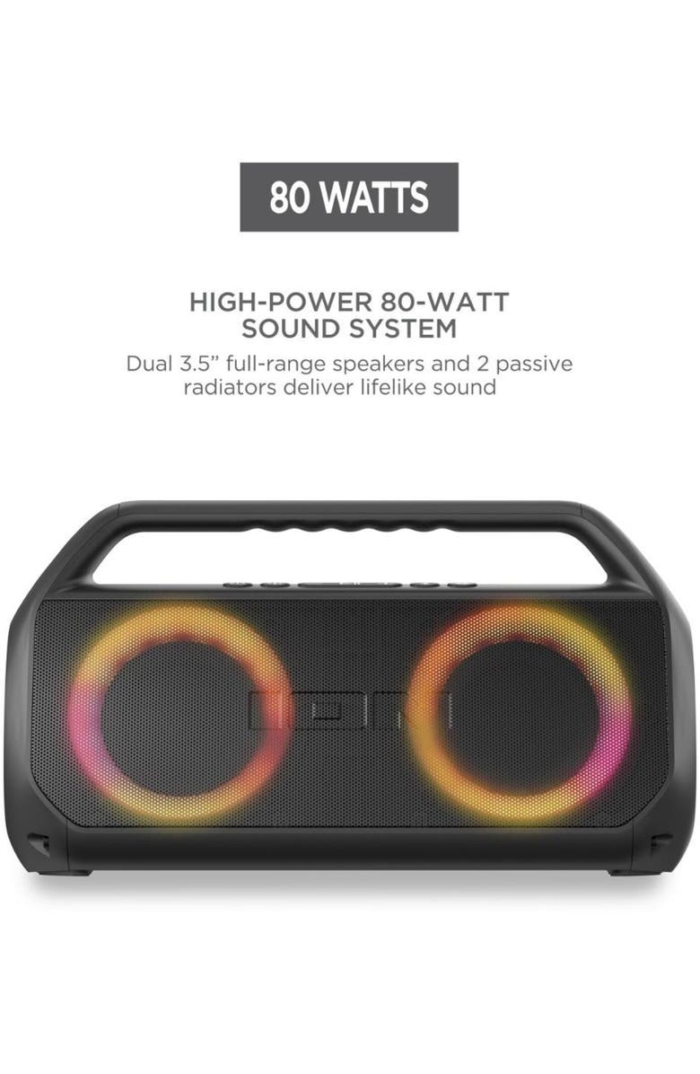 Ion Audio Uber Boom Ultra Portable Bluetooth Speaker, Alternate, color, Multicolor