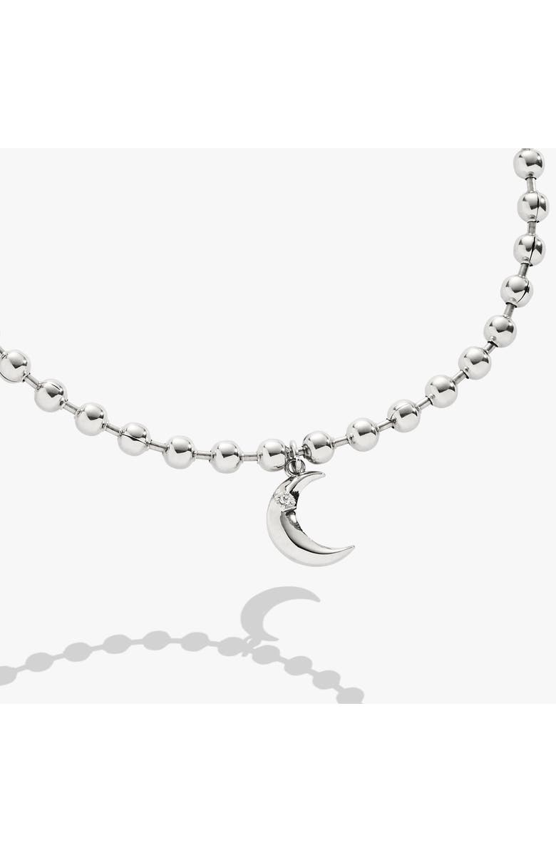 Alex and Ani Moon Ball Chain Bracelet, Alternate, color, Silver