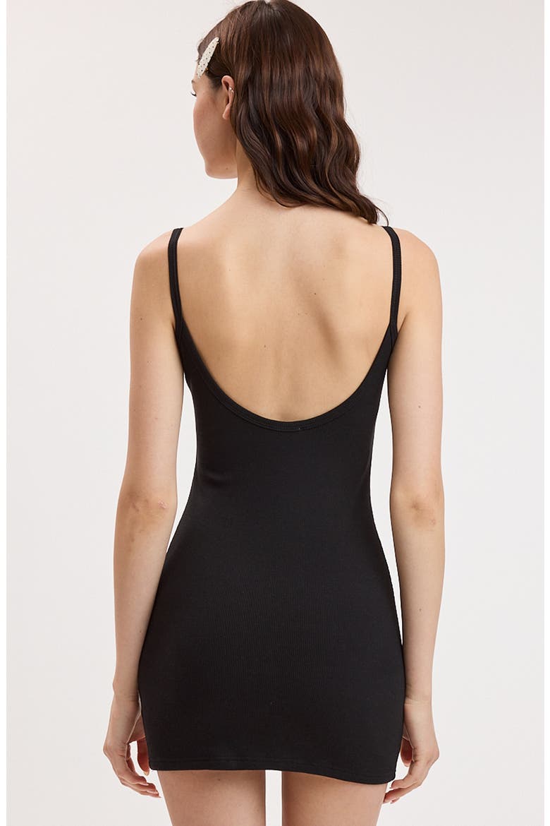 Scoop Back Sleeveless Minidress, Alternate, color, BLACK