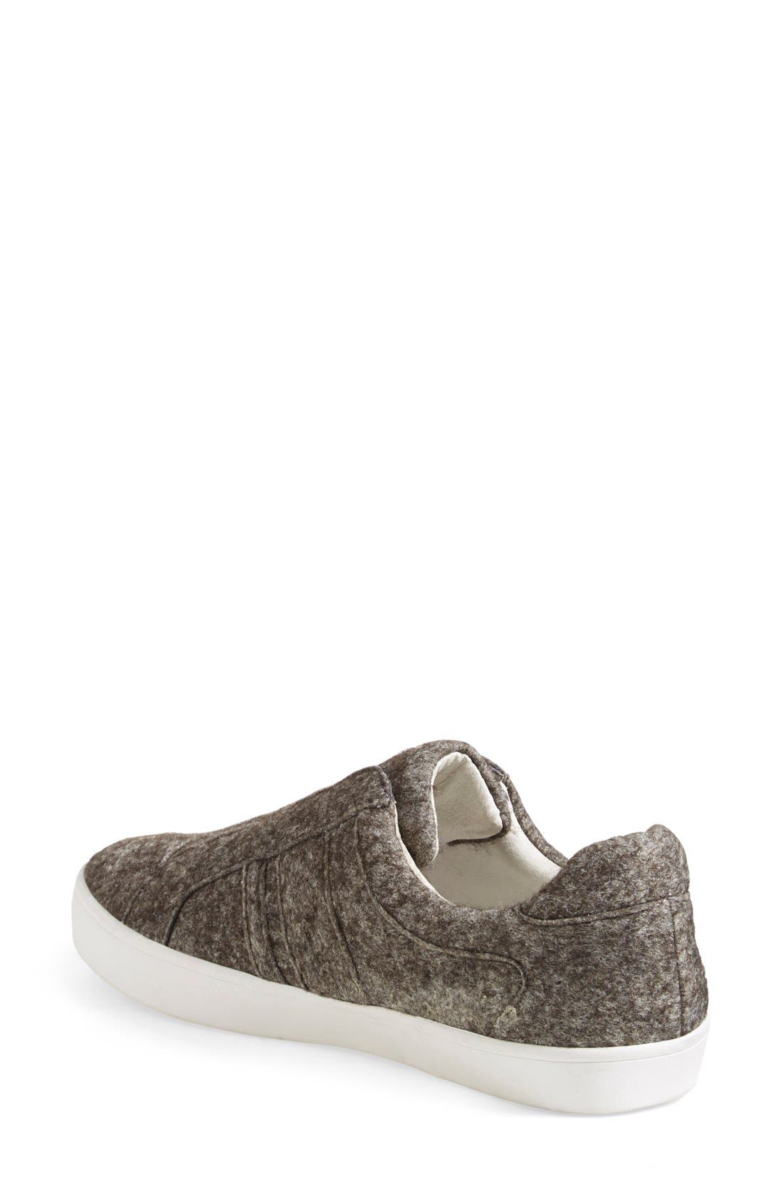 'Laurel' Sneaker, Alternate, color, DARK TAUPE FELT