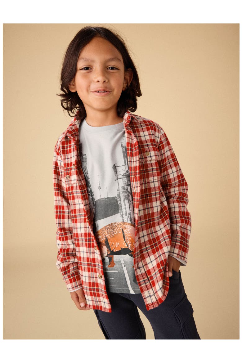 Flannel Button Up Shirt, Alternate, color, KORBP203