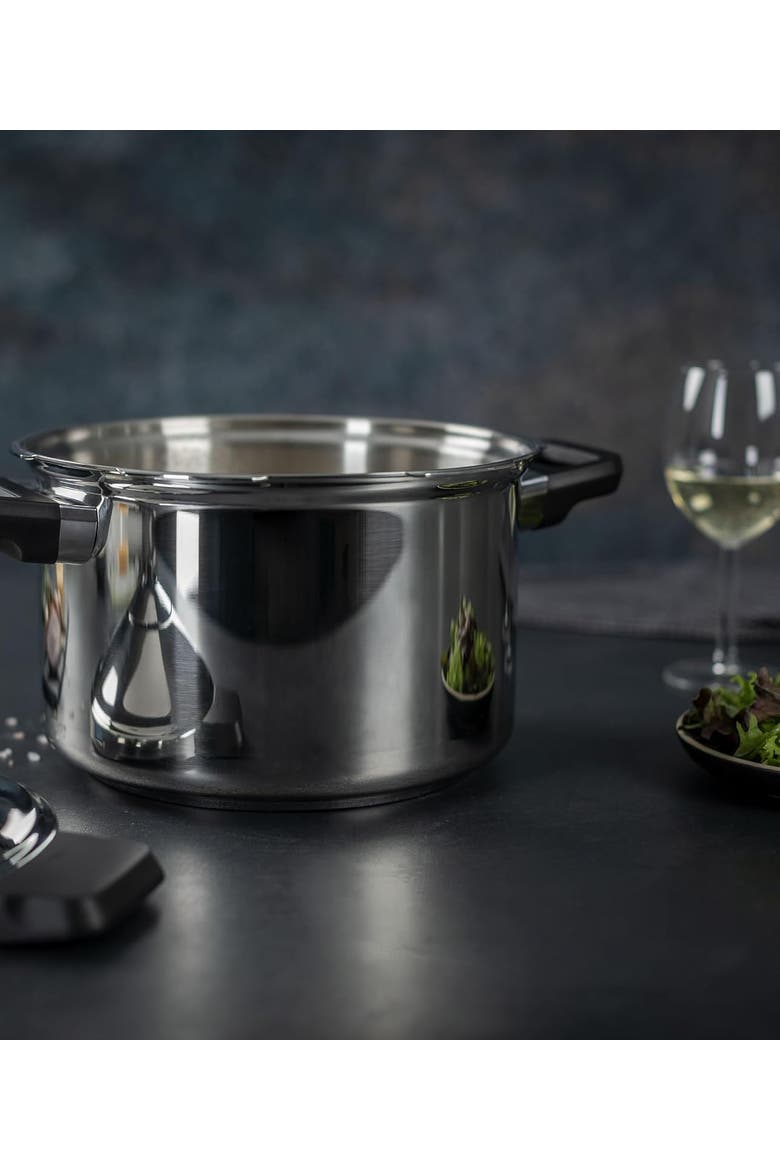 Duromatic INOX Dual handle Stovetop Pressure Cooker, 5.3-Quart, Alternate, color, Silver