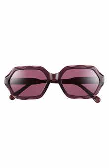 56mm Scalloped Geometric Sunglasses