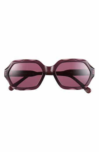 56mm Scalloped Geometric Sunglasses