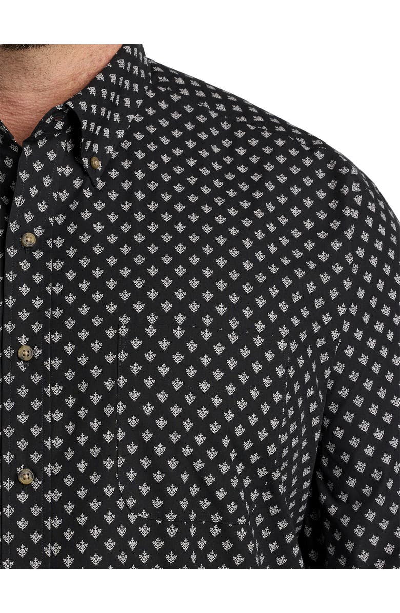 Harbor Bay by DXL Big & Tall Easy-Care Medallion Print Sport Shirt, Alternate, color, 