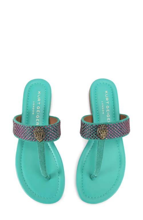 Kurt Geiger London Kensington Crystal T-strap Sandal In Multi