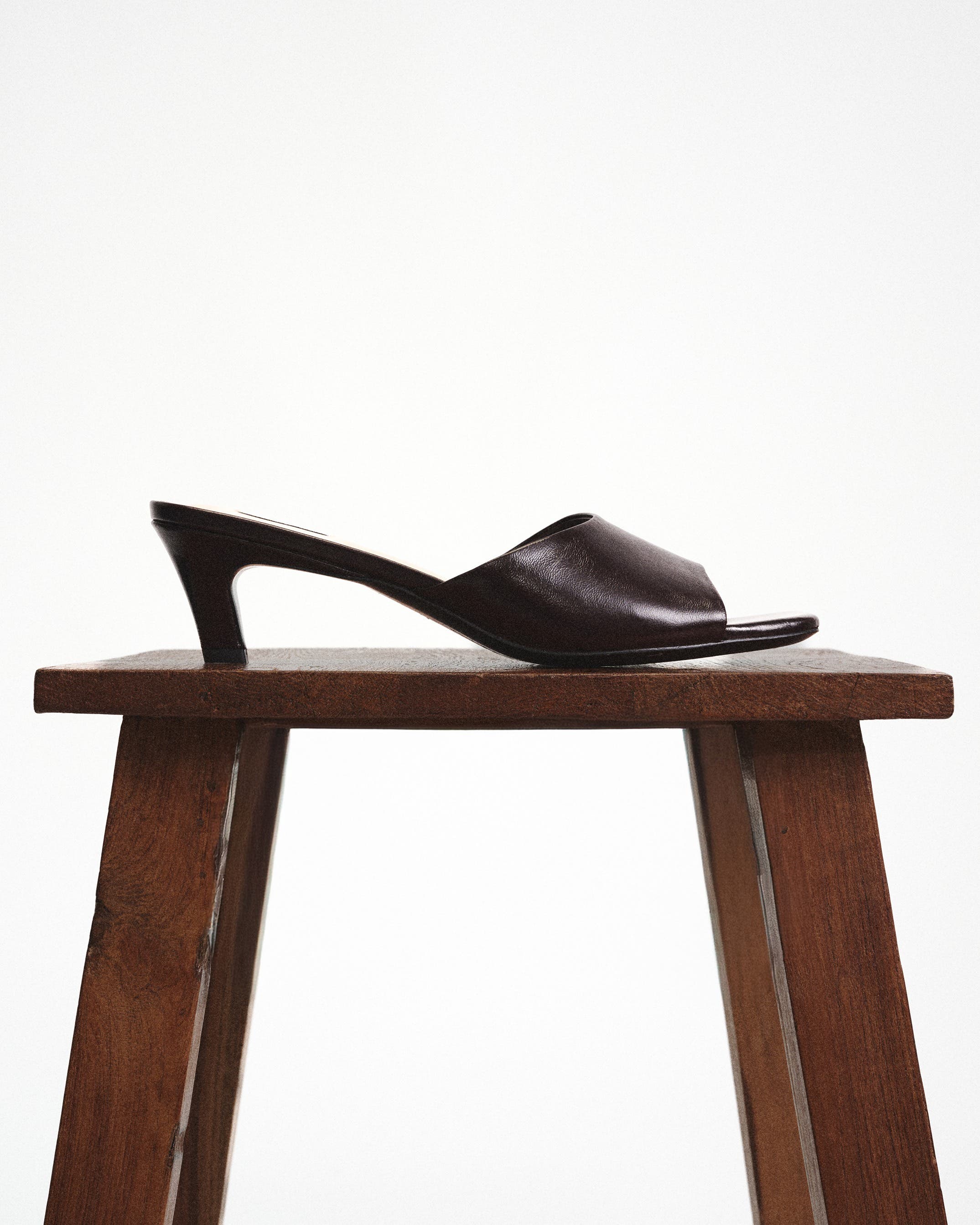 Liz Leather Low Heeled Mule Sandals, Alternate, color, Burgundy