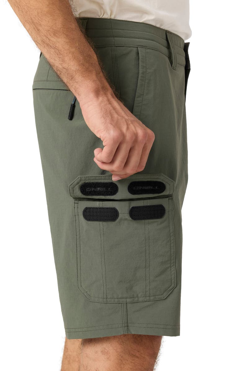 O'Neill TRVLR Hybrid Cargo Shorts, Alternate, color, Dark Olive