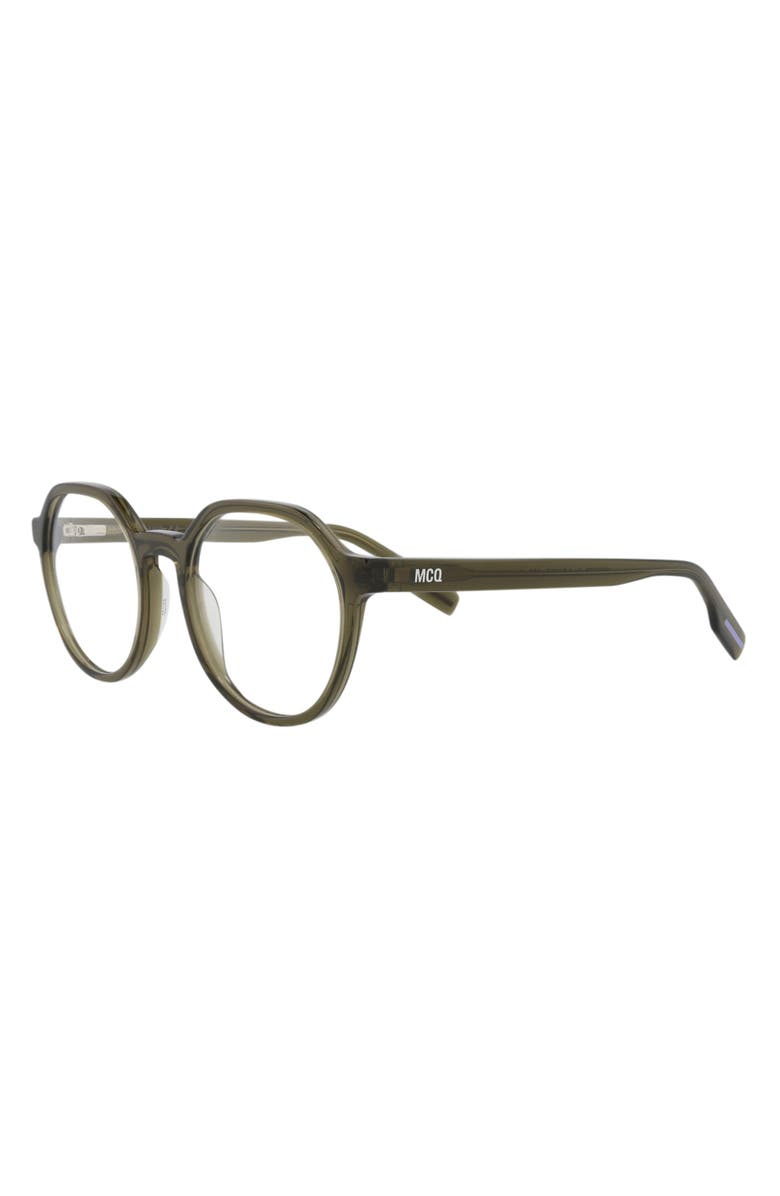 McQueen 51mm Round Optical Glasses, Alternate, color, 