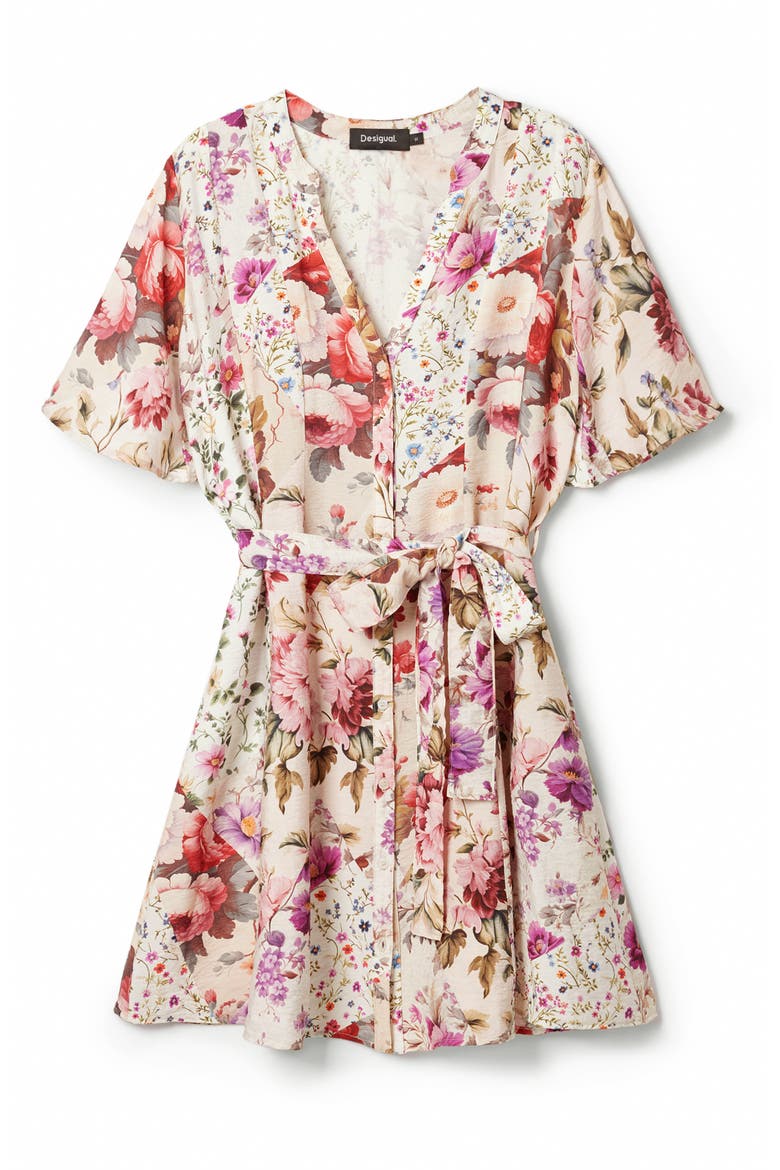 Camisero Cintu Floral Print Minidress, Alternate, color, MIX FLORAL/ IVORY