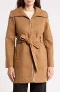 Michael Kors Belted Faux Wool Coat