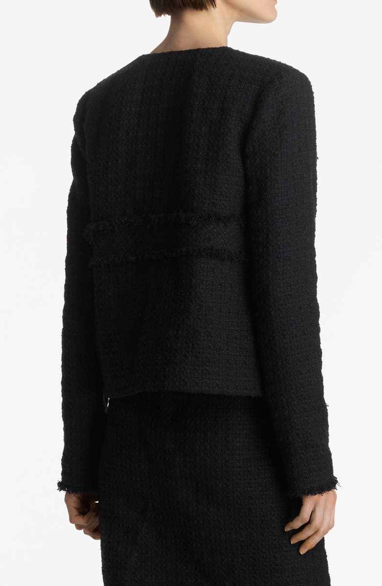 ST. JOHN Embellished Tweed Jacket, Alternate, color, Black