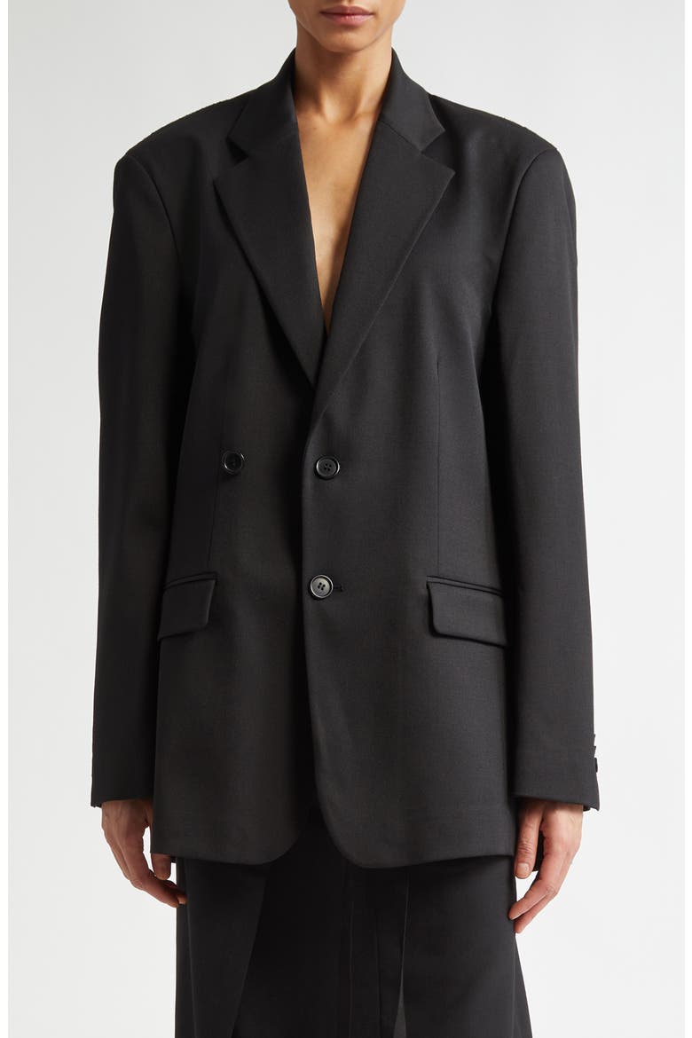 Décortiqué Wool Blazer, Main, color, BLACK
