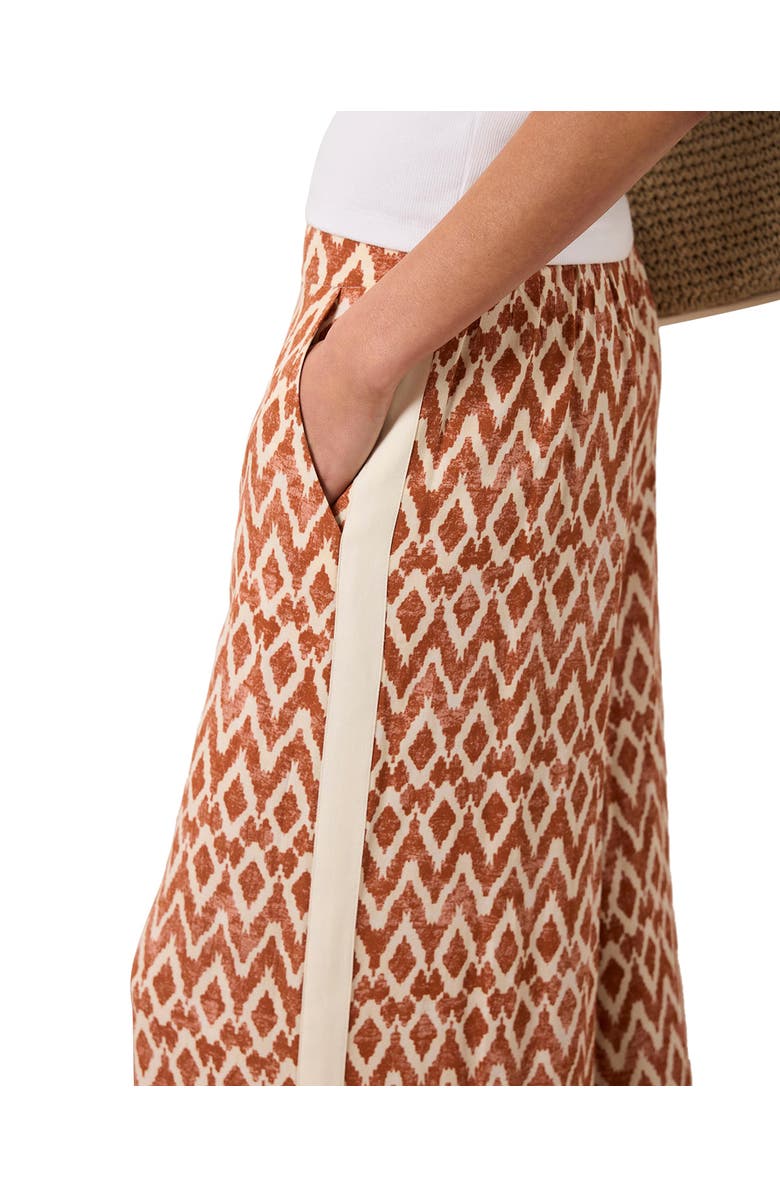MINT VELVET Geo Print Wide Leg Trousers, Alternate, color, Orange