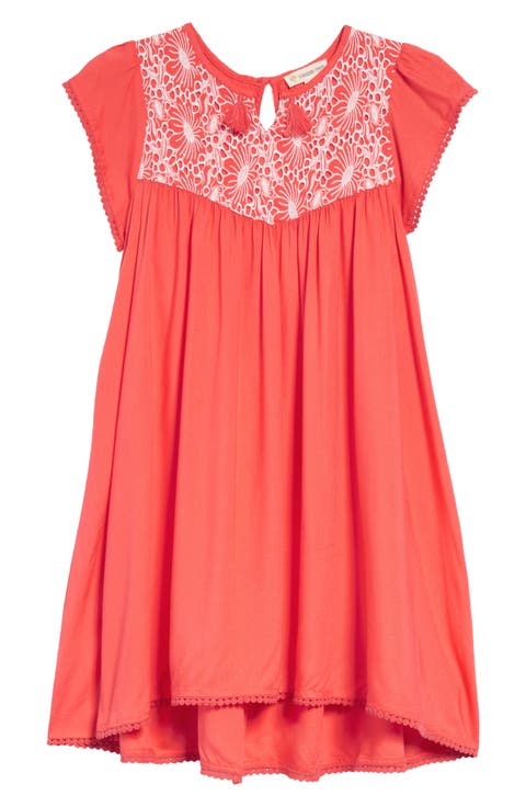 Embroidered Tassel Dress (Toddler Girl, Little Girl & Big Girl)