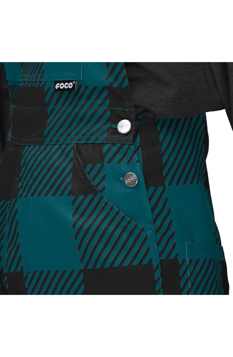 FOCO Women's FOCO Green Philadelphia Eagles Big Logo Plaid Overalls, Alternate, color,
