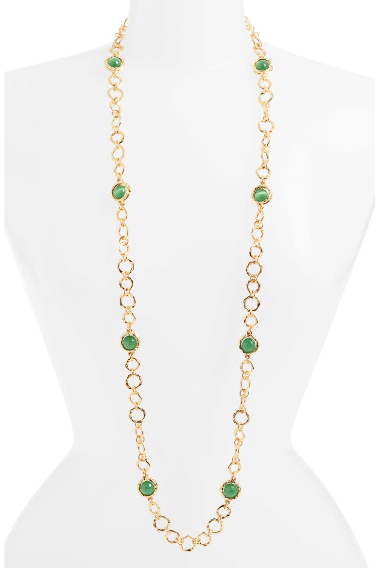 Bead Station Necklace, Alternate, color, GOLD