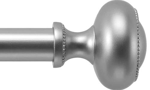 Dkny Barrett 36" To 66" Adjustable Curtain Rod In Silver