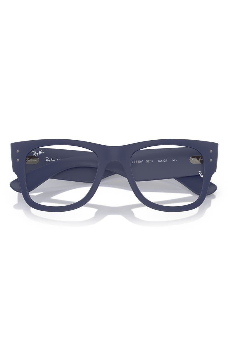 Ray-Ban Mega Wayfarer Liteforce 50mm Rectangular Optical Glasses, Alternate, color, Blue