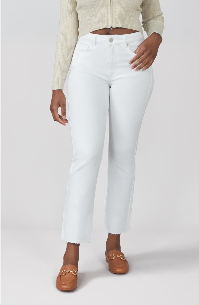 Lola Jeans Denver High Rise Straight Jeans, Main, color, White
