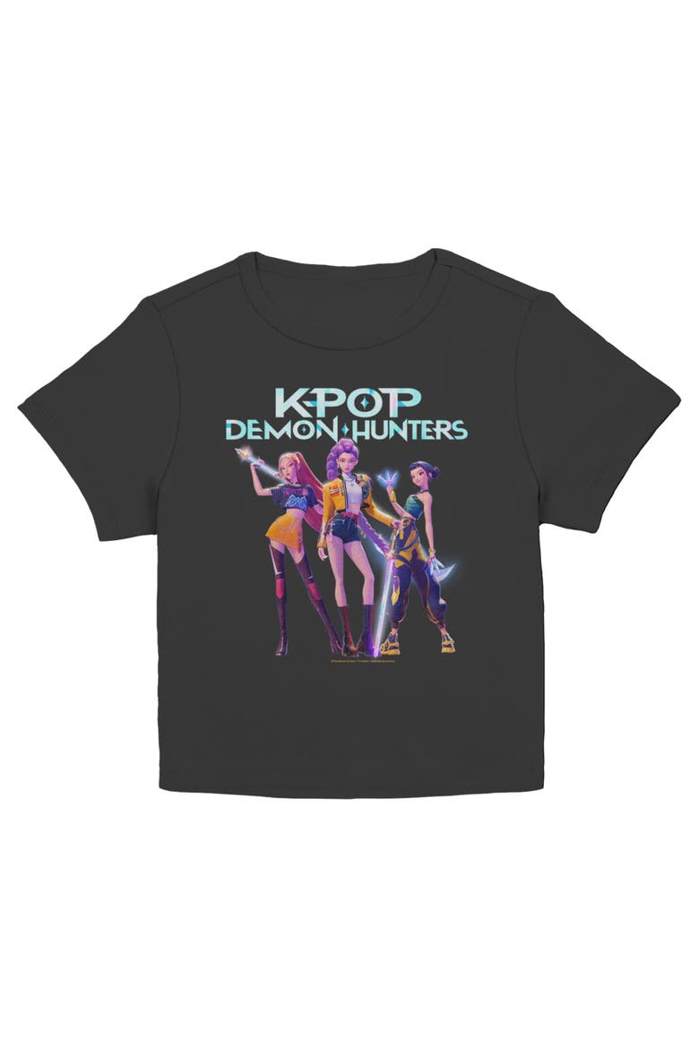 Junior's KPop Demon Hunters Pop Stars Group Shot  Graphic T-Shirt, Main, color, Black