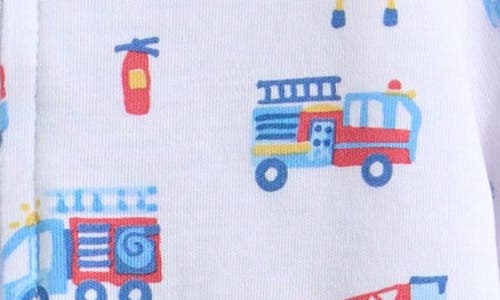 Kissy Kissy Print Pima Cotton Footie In White