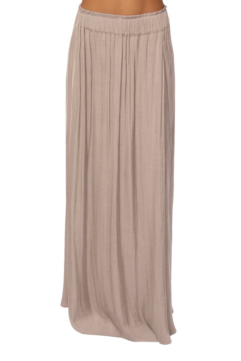 River Satin Maxi Skirt, Alternate, color, Beige