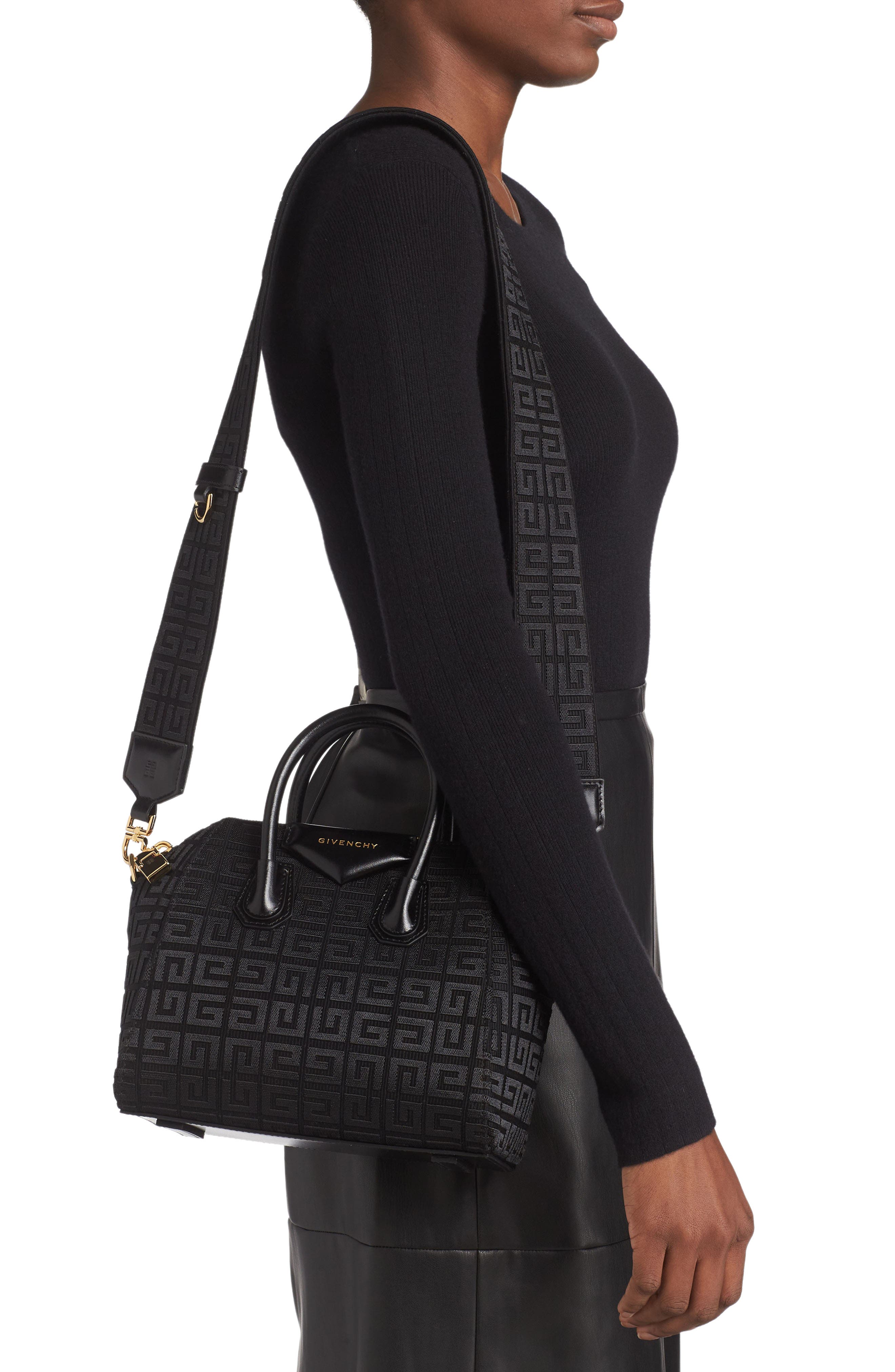 Givenchy Mini Antigona Leather Satchel, Alternate, color, 