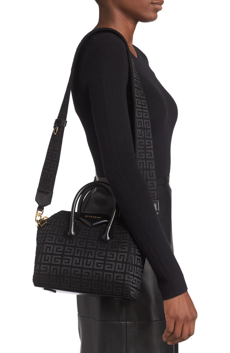 Givenchy Mini Antigona Leather Satchel, Alternate, color,