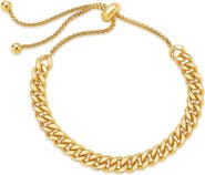 Sterling Forever Gold Plated Chain Link Bolo Bracelet