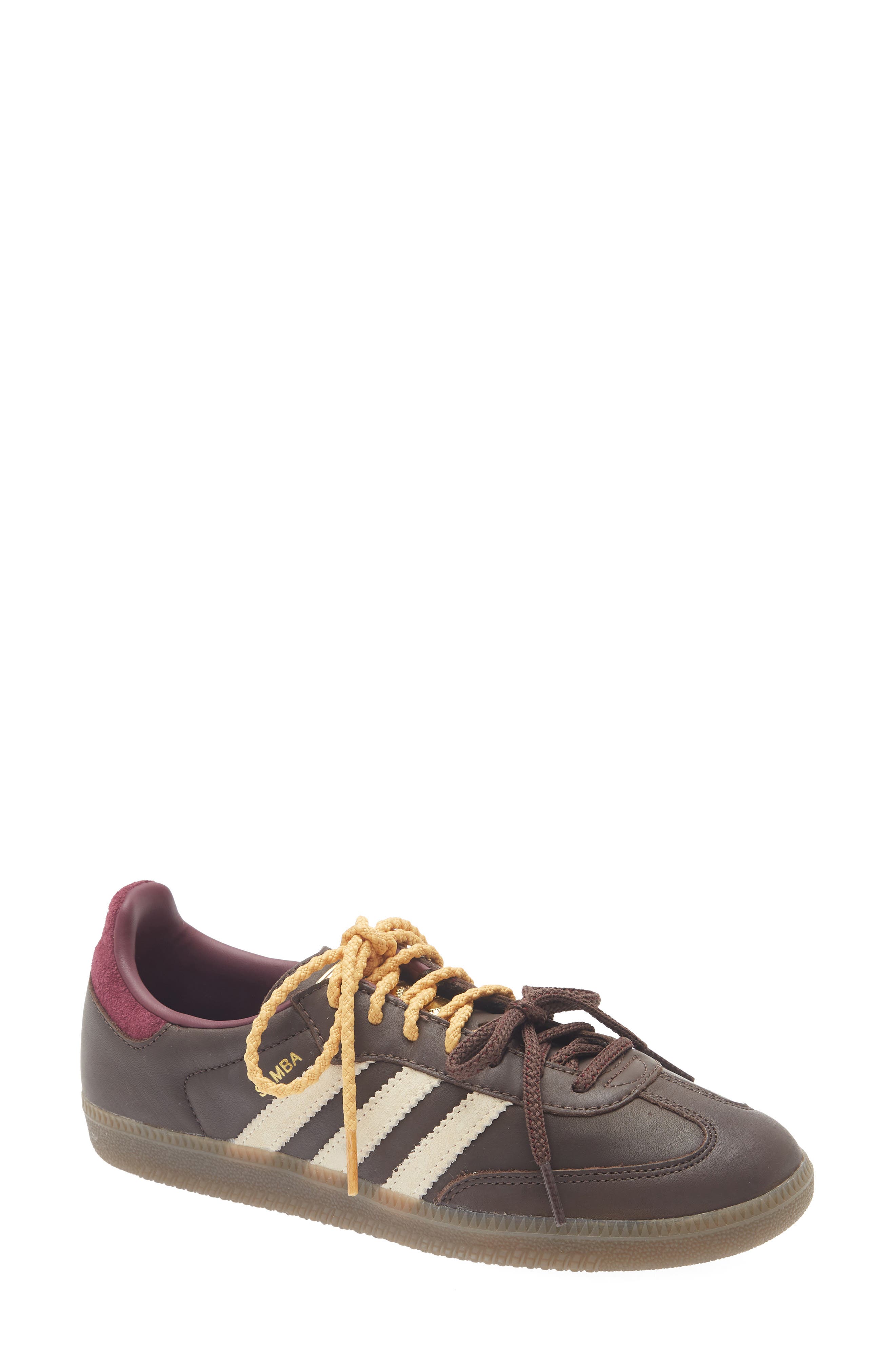 Samba OG Sneaker, Main, color, BROWN/ WARM VANILLA/ MAROON