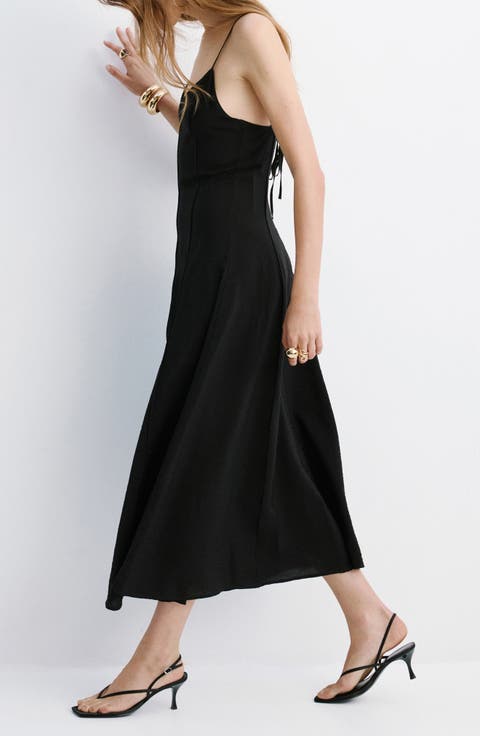 Stitch Detail Sleeveless Maxi Dress