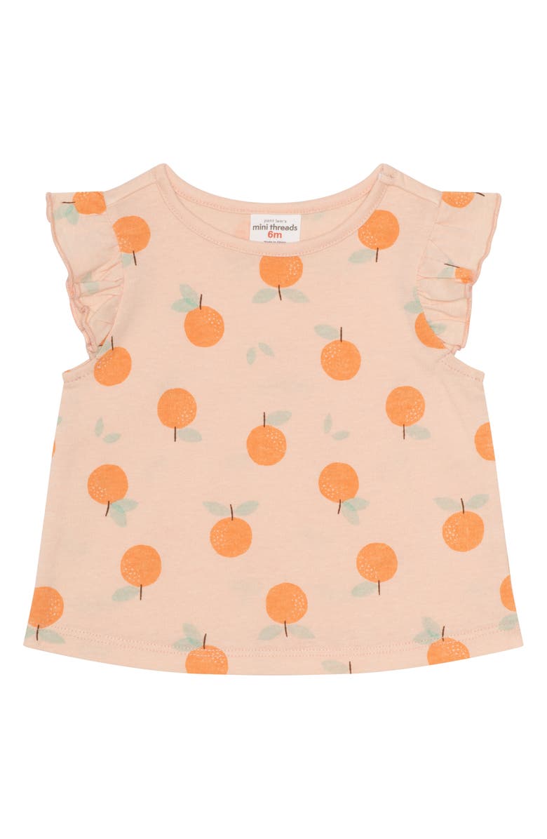 PL Baby by Petit Lem 4-Piece Orange Print Gift Set, Alternate, color, Oranges