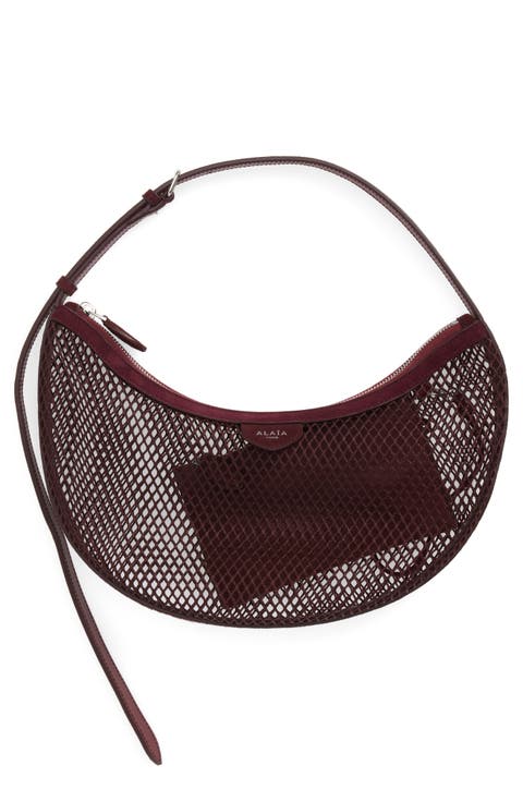 One Piece Demi Lune Fishnet & Suede
