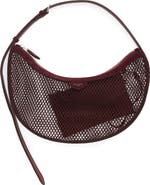 Alaïa One Piece Demi Lune Fishnet & Suede