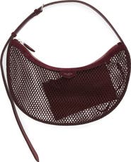 Alaïa One Piece Demi Lune Fishnet & Suede