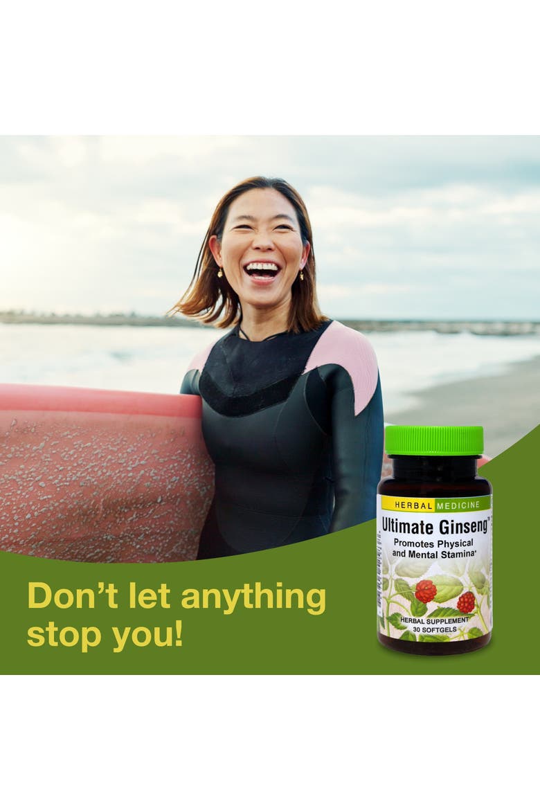 Ultimate Ginseng Softgels - Support Continuous Physical Activity - Aids Brain Health - Supports Daily Stamina for Physical & Intellectual Activity - Gluten-Free - 30 Softgels, Alternate, color, No Color