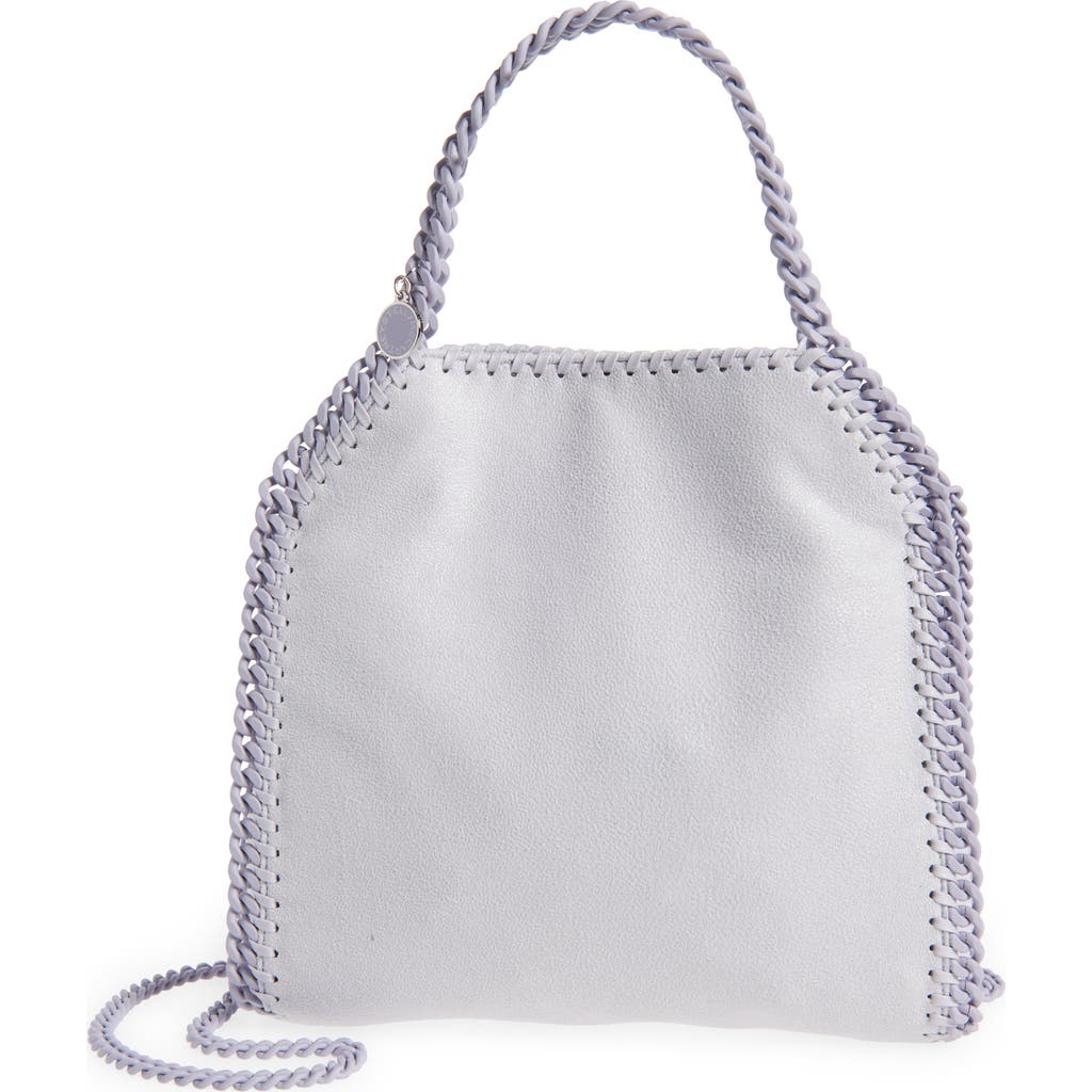 Stella Mccartney Mini Falabella Shaggy Dear Faux Leather Tote In Periwinkle