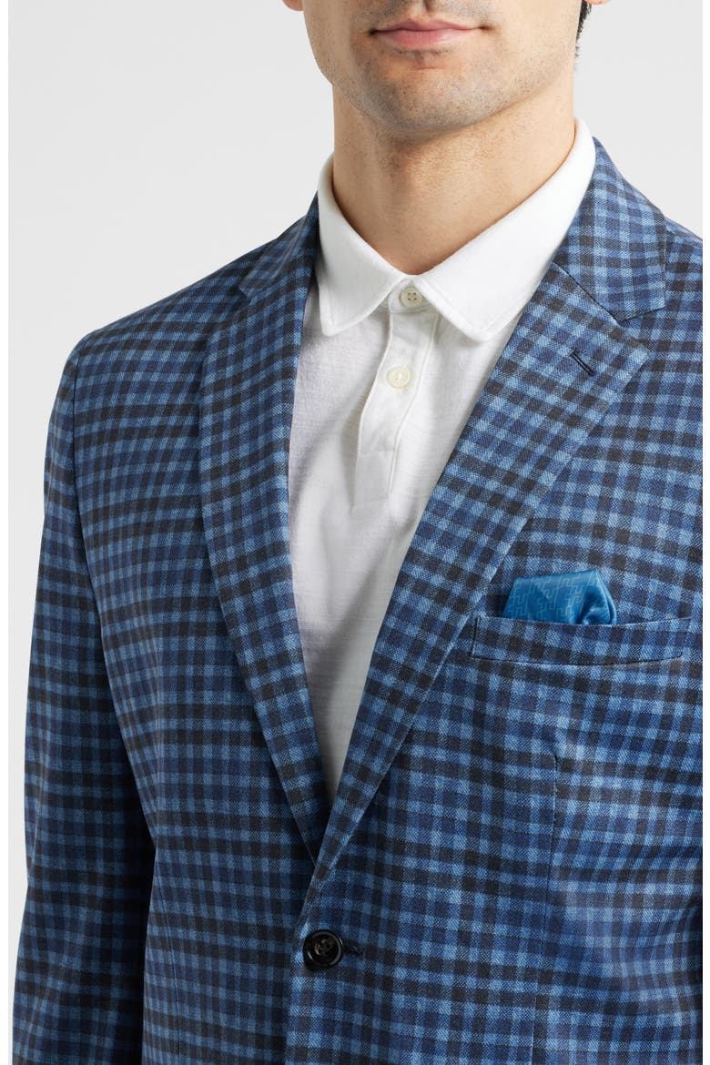 Blue Check Knit Sport Coat, Alternate, color, BLUE