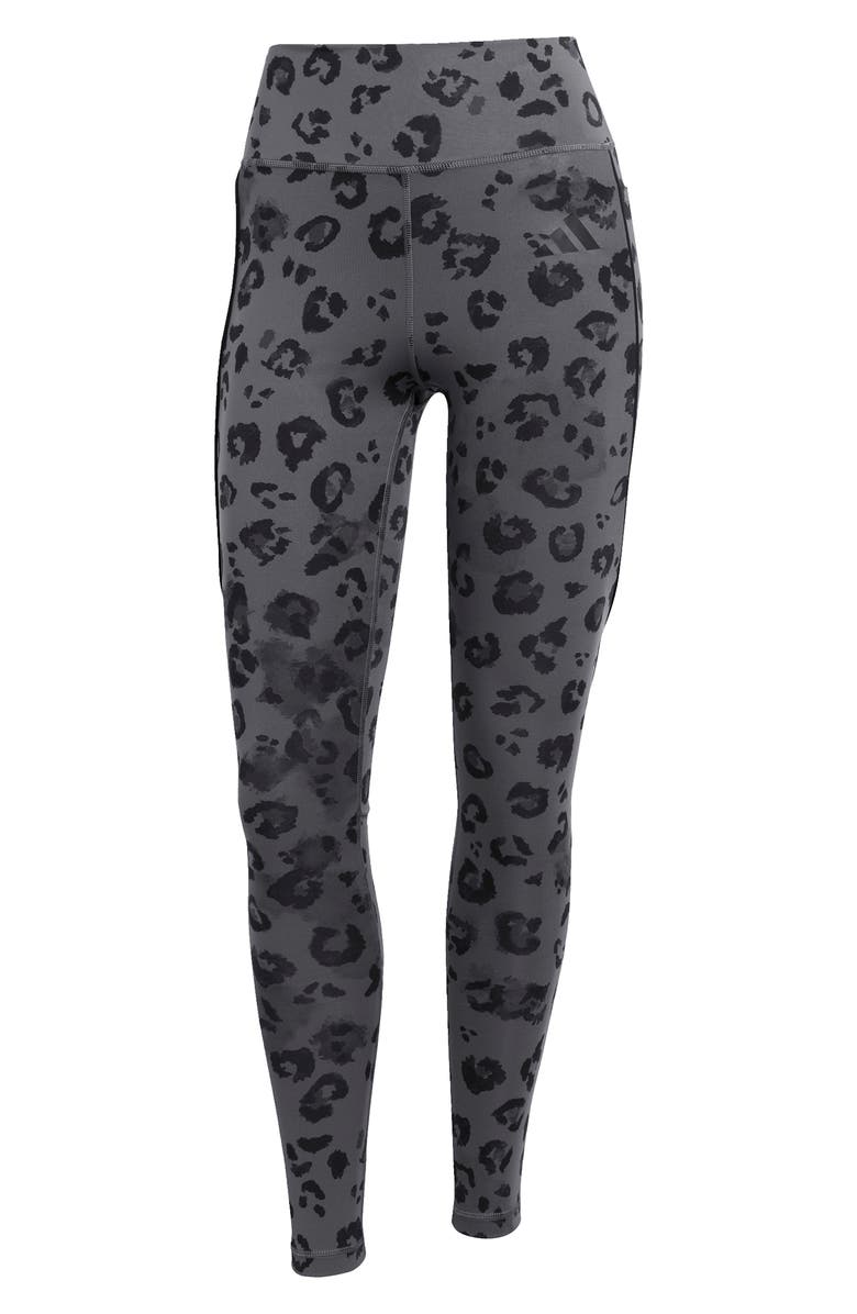 adidas Optime Essentials Leggings, Alternate, color, Grey/ Print