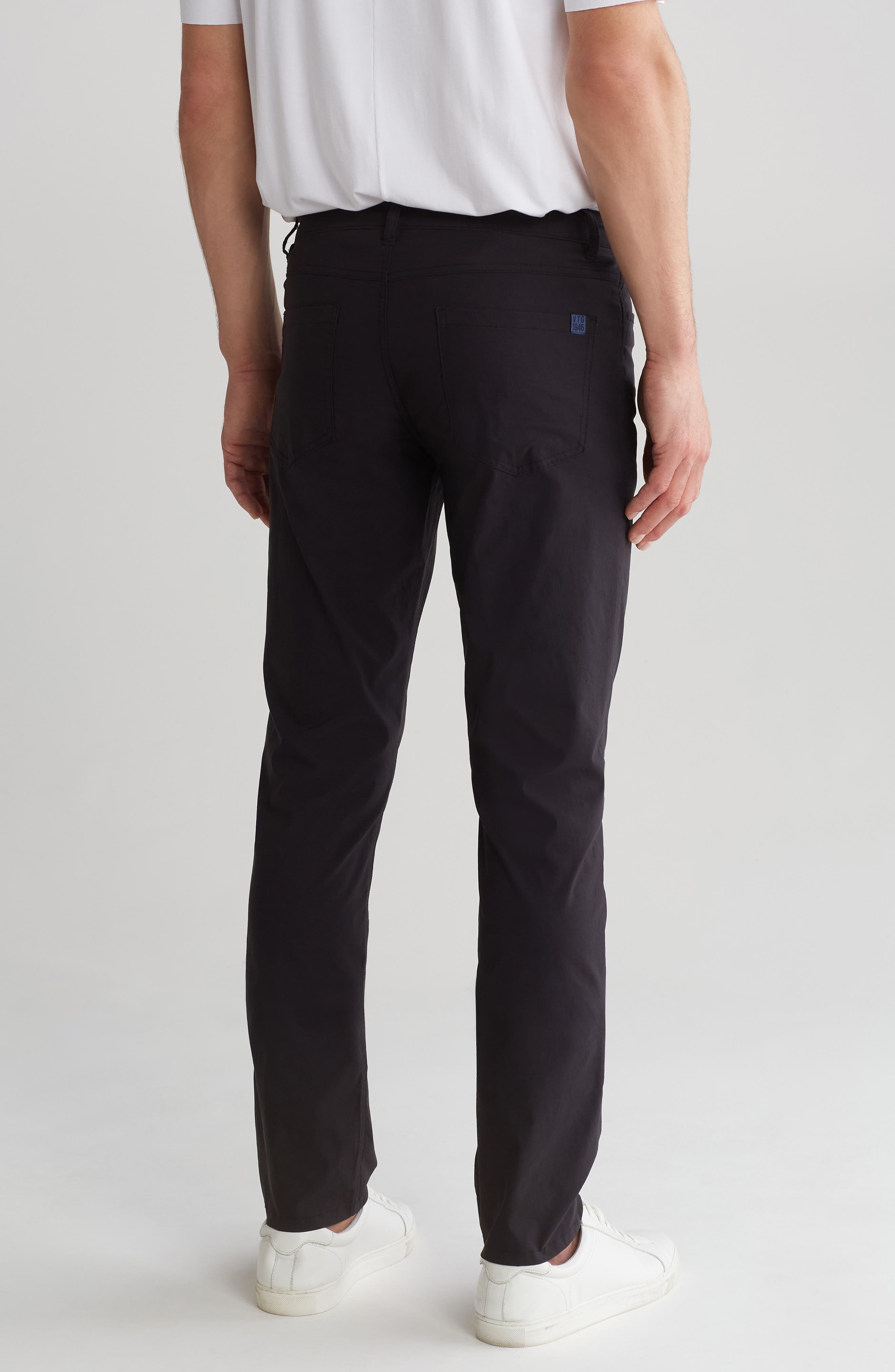 Flat Front Slim Leg Performance Twill Pants - image 2