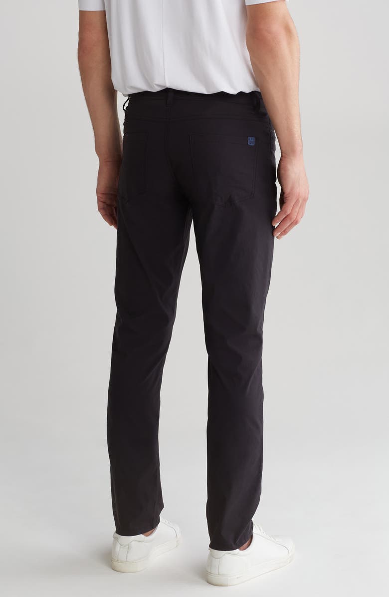 Vintage 1946 Flat Front Slim Leg Performance Twill Pants, Alternate, color, Black